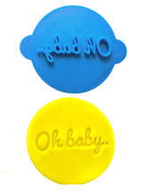 Load image into Gallery viewer, baby shower cookie stamp oh baby bun in the oven wild one fondant embosser cake decoration oh baby