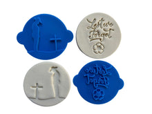 Load image into Gallery viewer, anzac day cookie embosser- lest we forgot poppy soldier both