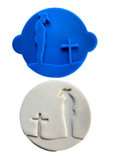 Load image into Gallery viewer, anzac day cookie embosser- lest we forgot poppy soldier soldier stamp