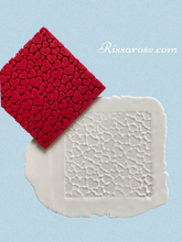 Load image into Gallery viewer, heart texture cookie stamp valentine's day theme clay stamp heart pattern fondant embosser