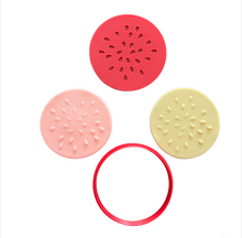 Load image into Gallery viewer, burger cookie cutter kit father’s day bun egg bacon tomato pickles meat cheese