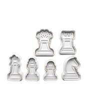 Load image into Gallery viewer, Complete Chess cutter stamp Pawn King Queen Bishop Rook Knight Board Game
