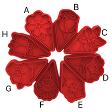 Load image into Gallery viewer, Mother's day flower platter cookie cutter embosser rose tulip cherry daisy