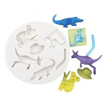 Load image into Gallery viewer, australia animal silicone mould - koala kangaroo crocodile boomerang bush hat cowboy