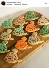 Load image into Gallery viewer, Reptile cookie cutter and stamp - snake and crocodile