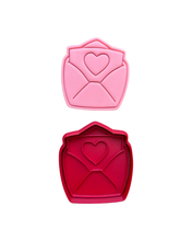 Load image into Gallery viewer, Valentines Day Set Cookie Cutter Stamp Heart Balloon Card Arrow Envelope Gift Pillow