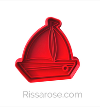 Load image into Gallery viewer, Sailing cookie cutter stamp lighthouse boat helm anchor sun swimming ring
