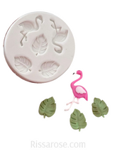 Load image into Gallery viewer, flamingo mould palm leaves mould tropical sugarcraft soap