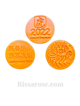Load image into Gallery viewer, chinese new year cookie embosser tiger year fondant clay 2022 fortune luna year all 3