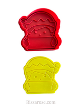 Load image into Gallery viewer, christmas elf cookie cutter elfman elfwoman cookie cutter stamp personalized space cutter diy tools clay soap elfman cutter & stamp
