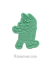 Load image into Gallery viewer, rad dad cookie stamps - blue dog dad happy father&#39;s day dog
