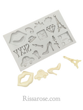 Load image into Gallery viewer, valentine's day silicone mould lip sexy hat luxury alfie towler high heel rose makeup beetle car dove