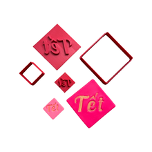 Load image into Gallery viewer, Vietnamese New Year Set Tet Cookie Cutter Stamp Floral Cat Watermelon Lantern Bamboo Sticky rice Bánh Chưng