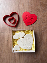 Load image into Gallery viewer, Custom initial cookie debosser floral Wedding Engagement name