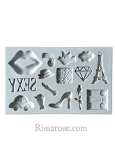 Load image into Gallery viewer, valentine's day silicone mould lip sexy hat luxury alfie towler high heel rose makeup beetle car dove