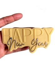 Load image into Gallery viewer, Happy New Year Cookie Fondant debosser raised stamp