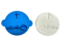 Load image into Gallery viewer, first communion cross cookie stamp fondant embosser christening cookie personalised communion blank
