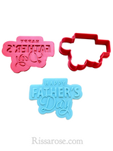 Load image into Gallery viewer, happy father's day cookie cutter debosser