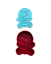 Load image into Gallery viewer, Halloween Cookie Fondant Cutter Stamp Skull Pumpkin Grave Witch Hat Mummy Candy Ghost