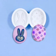 Load image into Gallery viewer, easter egg silicone mould rabbit flower bunny