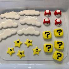 Load image into Gallery viewer, super mario silicone mould cake fondant sugarcraft soap floral theme coin brick toad