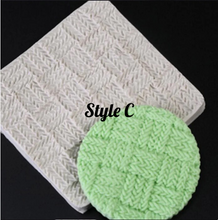 Load image into Gallery viewer, knitting texture silicone mould - cake decorating - fondant gum paste icing c
