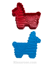 Load image into Gallery viewer, mexican theme cookie cutter stamp - llama, guitar, sombrero, lime
