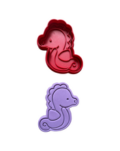 Load image into Gallery viewer, Sea Creatures  Cookie Cutter Stamp Sea Horse Shark Octopus Clam Starfish Crab Shell Whale Turtle Urchin
