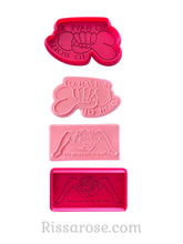 Load image into Gallery viewer, adult cookie cutter stamp naughty after dark both