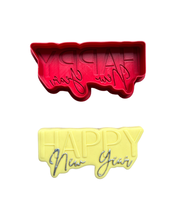 Load image into Gallery viewer, Happy New Year Cookie Fondant debosser raised stamp