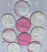 Load image into Gallery viewer, 21st birthday personalised name twenty one cookie fondant debosser raised stamp