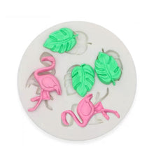 Load image into Gallery viewer, flamingo mould palm leaves mould tropical sugarcraft soap