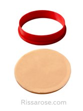 Load image into Gallery viewer, coming soon cookie stamp baby name personalised baby shower custom cookie cirlce cutter