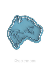 Load image into Gallery viewer, australian day cookie cutter stamp - kangaroo kaola sunglasses australian map australia map