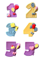 Load image into Gallery viewer, balloons number cookie cutter debosser bouquets heart