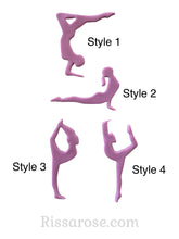 Load image into Gallery viewer, Gymnastics fondant cutters handstand yoga pose silhouette
