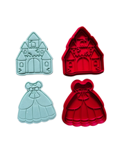 Load image into Gallery viewer, Princess Cookie Cutter Stamp Castle Dress