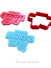 Load image into Gallery viewer, happy father's day cookie cutter debosser