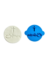 Load image into Gallery viewer, first communion cross cookie stamp fondant embosser christening cookie personalised communion cross