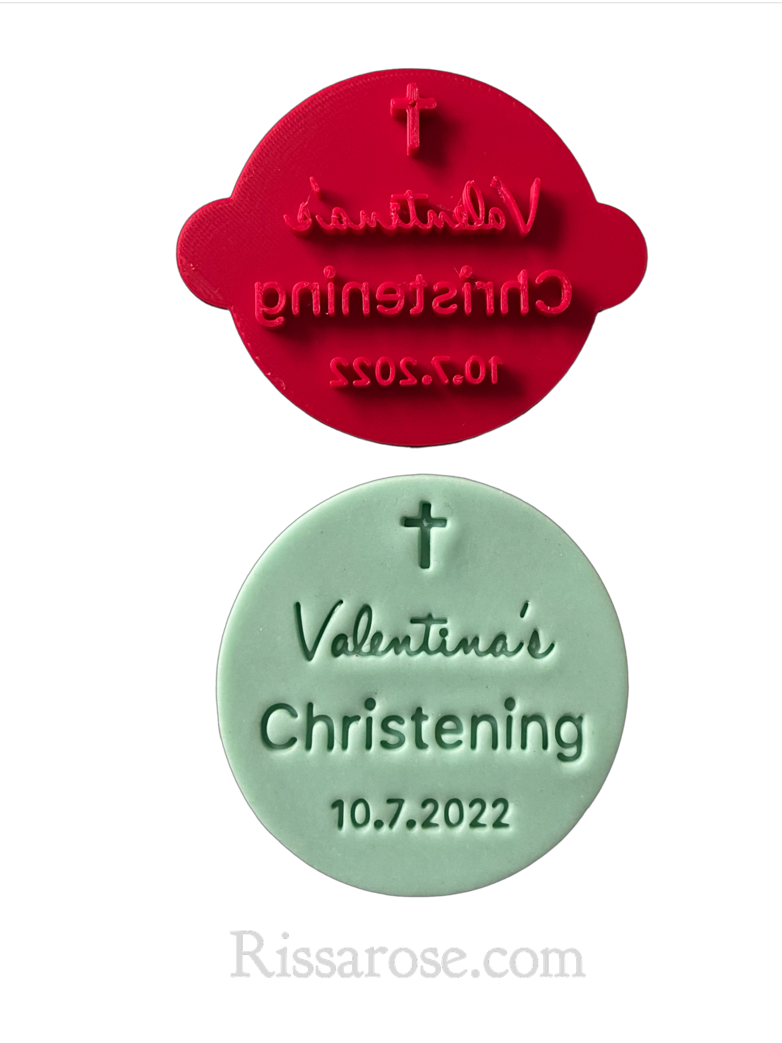 Christening cross cookie stamp fondant embosser baptism cookie persona
