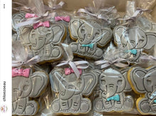 Load image into Gallery viewer, baby elephant cookie cutter boy girl now tie