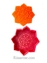 Load image into Gallery viewer, mandala cookie cutter stamp flower lace pattern indian bohemian henna mehndi diwali chakra
