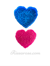 Load image into Gallery viewer, happy valentine's day cookie stamps rose floral heart fondant embosser heart