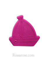 Load image into Gallery viewer, sailing elements cookie cutter stamp lighthouse boat helm anchor debosser boat