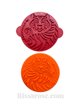 Load image into Gallery viewer, chinese new year cookie debosser tiger year fondant clay 2022 fortune luna year tiger