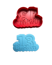 Load image into Gallery viewer, Number cookie cutter Letter combined birthday anniversary embosser 21 30 40 50 60 70 80