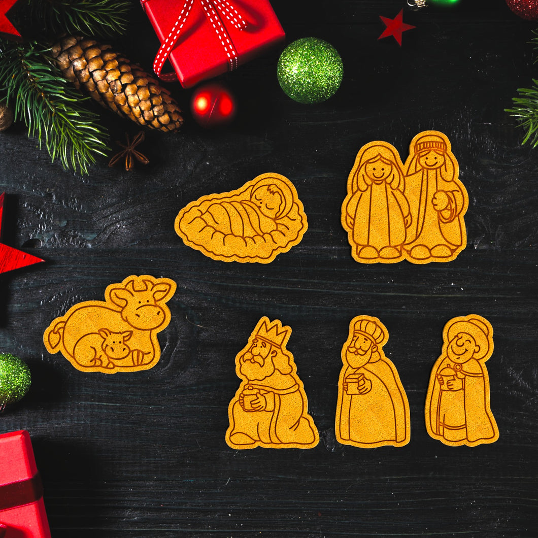Traditional Christmas Nativity Scene Cookie Cutter Stamp Merry Christmas Baby Jesus Cross