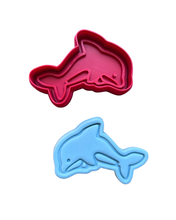 Load image into Gallery viewer, Ocean theme animals cookie cutter fondant embosser - Octopus Dolphin Seahorse Turtle Whale Crab