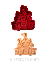 Load image into Gallery viewer, Castle Cookie Cutter Stamp Princess Castle Fondant Embosser
