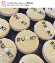 Load image into Gallery viewer, Superfine debosser - R U Ok? Cookie debosser fondant Are you ok?RUOK?